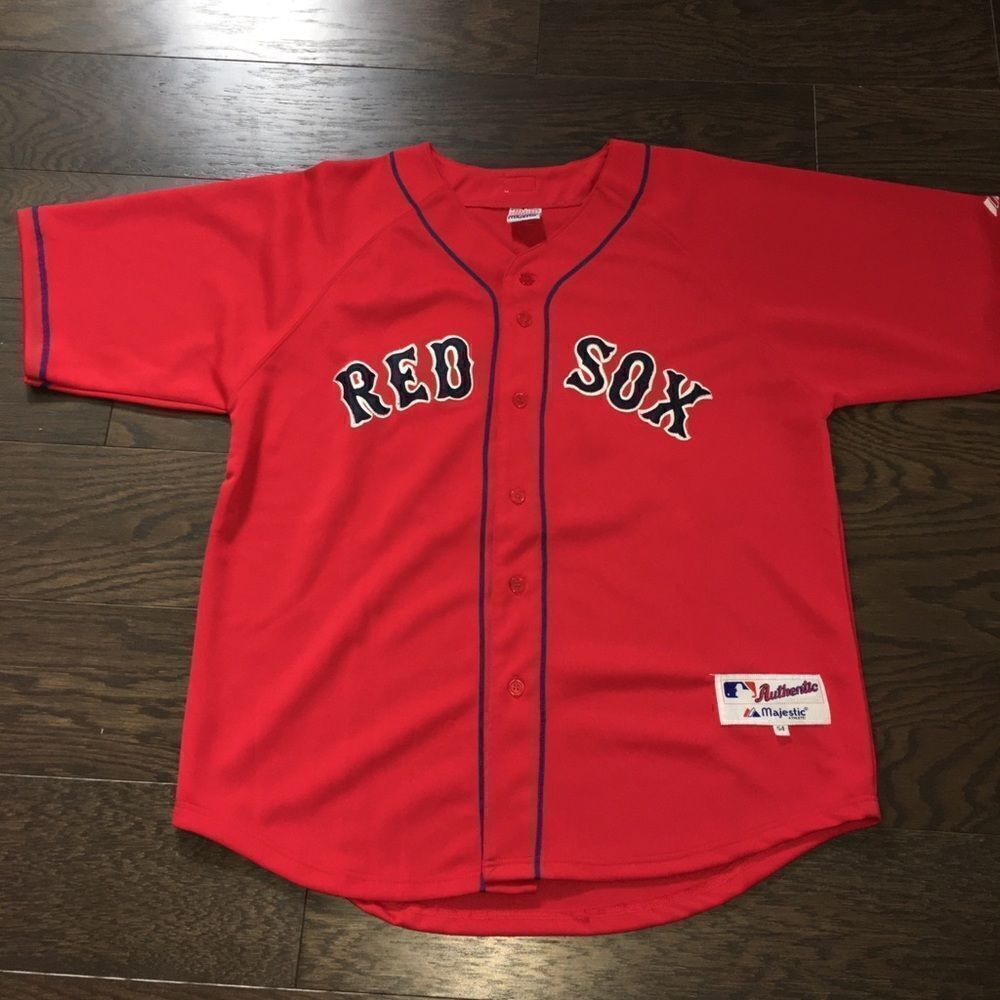 MLB Sewn Red Boston Red Sox #38 Curt Schilling Game Authentic Baseball Jersey 54